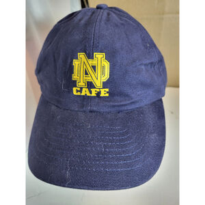 Vintage Notre Dame Cafe Hat Fighting Irish SnapBack Mohrs Blue Baseball Cap